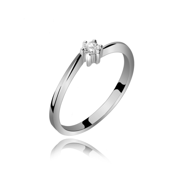 Pierścionek Złoty Z Brylantem 0,10ct RS0386