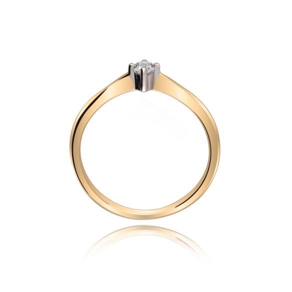 Pierścionek Złoty Z Brylantem 0,10ct RS0249