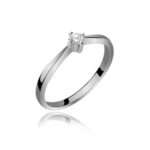 Pierścionek Złoty Z Brylantem 0,10ct RS0249