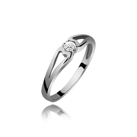 Pierścionek Złoty Z Brylantem 0,10ct RS0123