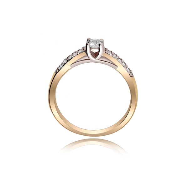 Pierścionek Złoty Z Brylantami 0,42ct RS0127