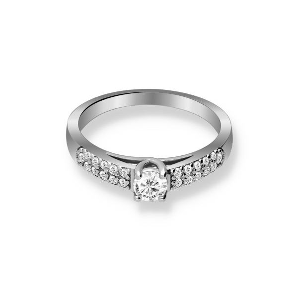 Pierścionek Złoty Z Brylantami 0,42ct RS0127