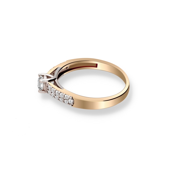 Pierścionek Złoty Z Brylantami 0,42ct RS0127