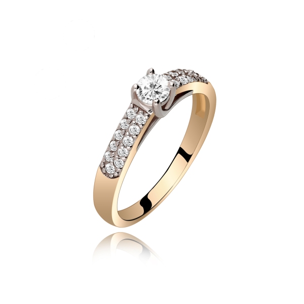 Pierścionek Złoty Z Brylantami 0,42ct RS0127