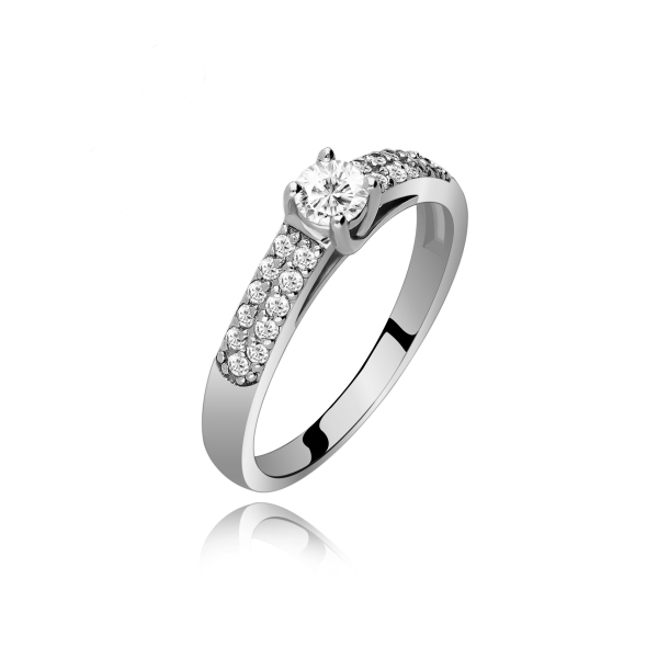 Pierścionek Złoty Z Brylantami 0,42ct RS0127