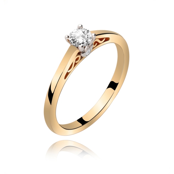 Pierścionek Złoty Z Brylantami 0,29ct RSTB52