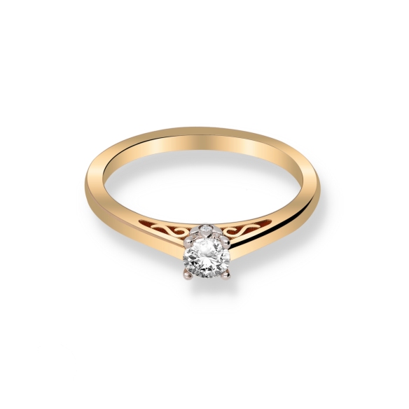 Pierścionek Złoty Z Brylantami 0,29ct RSTB52