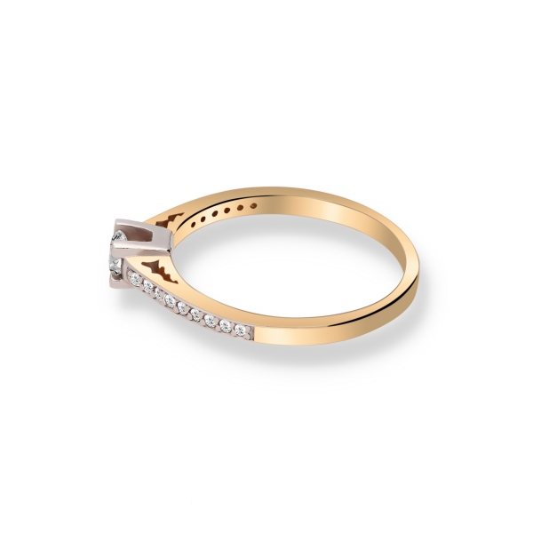 Pierścionek Złoty Z Brylantami 0,24ct RS0205