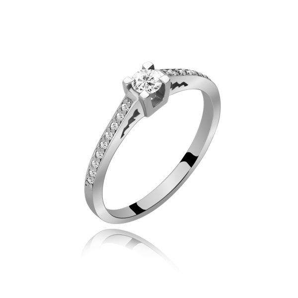 Pierścionek Złoty Z Brylantami 0,24ct RS0205
