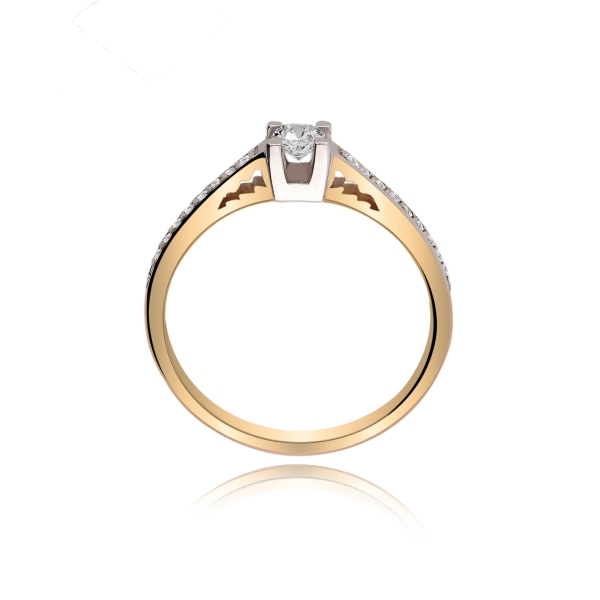 Pierścionek Złoty Z Brylantami 0,24ct RS0205