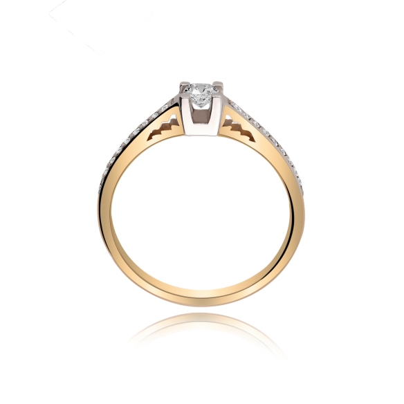 Pierścionek Złoty Z Brylantami 0,24ct RS0205