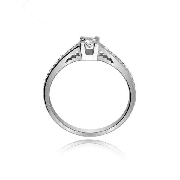 Pierścionek Złoty Z Brylantami 0,24ct RS0205