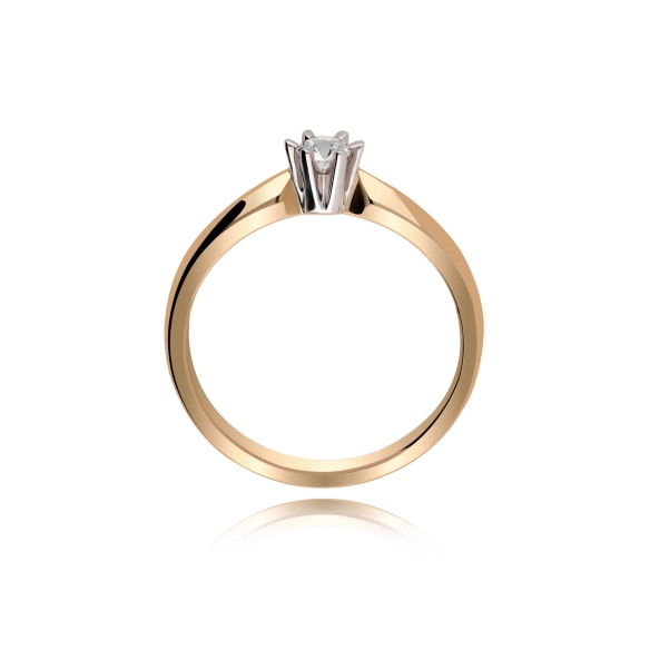 Pierścionek Złoty Z Brylantem 0,15ct RS0491