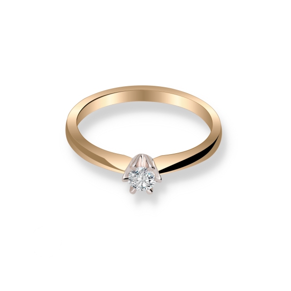 Pierścionek Złoty Z Brylantem 0,15ct RS0491