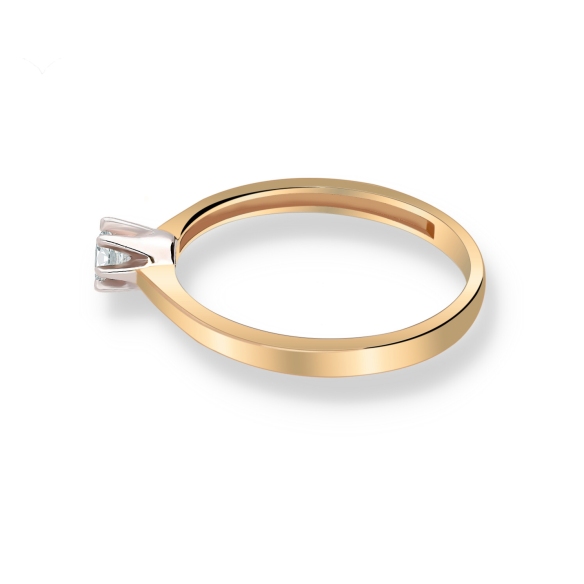 Pierścionek Złoty Z Brylantem 0,10ct RS0039