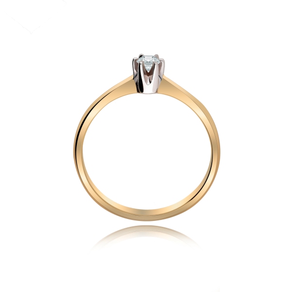 Pierścionek Złoty Z Brylantem 0,10ct RS0039