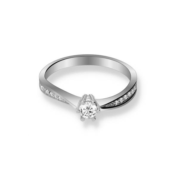 Pierścionek Złoty Z Brylantami 0,21ct RS0258