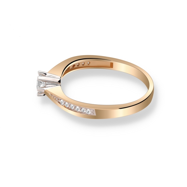 Pierścionek Złoty Z Brylantami 0,21ct RS0258