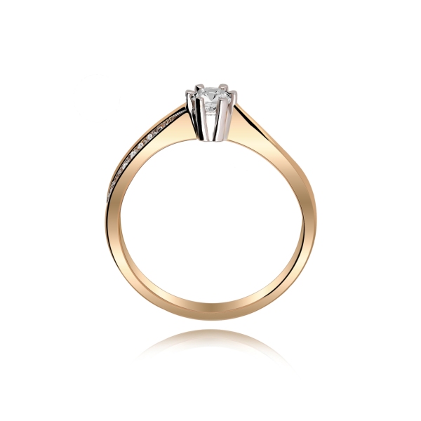 Pierścionek Złoty Z Brylantami 0,21ct RS0258