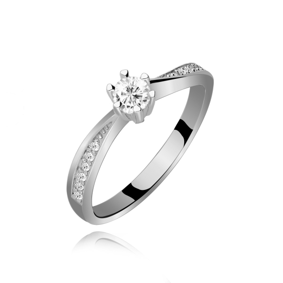 Pierścionek Złoty Z Brylantami 0,21ct RS0258