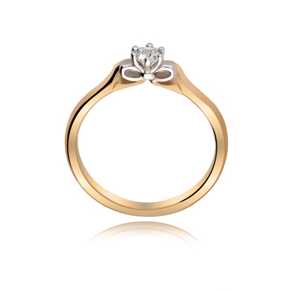 Pierścionek Złoty Z Brylantem 0,15ct RS0377