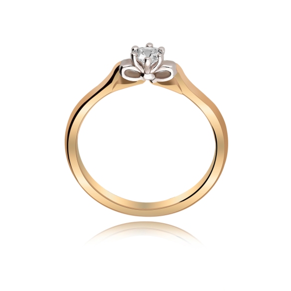 Pierścionek Złoty Z Brylantem 0,15ct RS0377