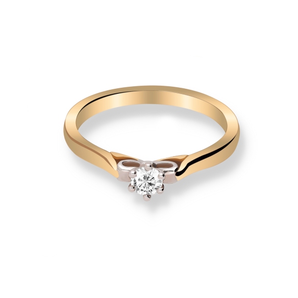 Pierścionek Złoty Z Brylantem 0,15ct RS0377