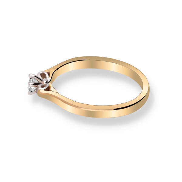 Pierścionek Złoty Z Brylantem 0,15ct RS0377