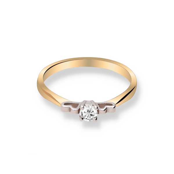 Pierścionek Złoty Z Brylantem 0,15ct RS0267