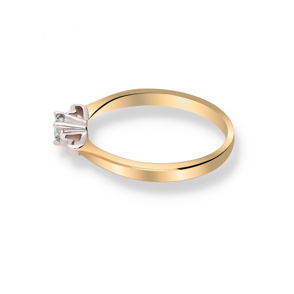Pierścionek Złoty Z Brylantem 0,15ct RS0267