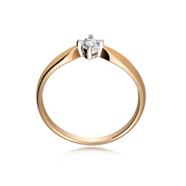 Pierścionek Złoty Z Brylantem 0,15ct RS0434