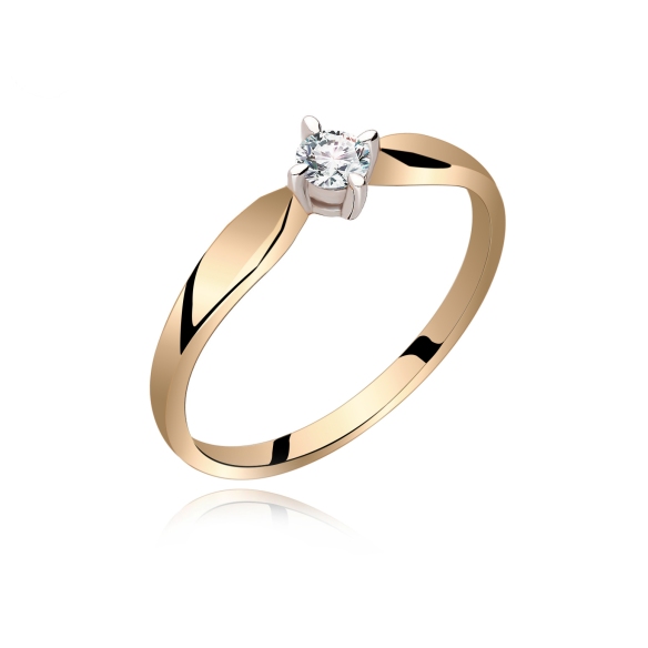 Pierścionek Złoty Z Brylantem 0,15ct RS0434