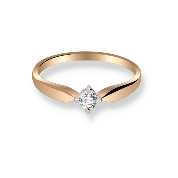 Pierścionek Złoty Z Brylantem 0,15ct RS0434