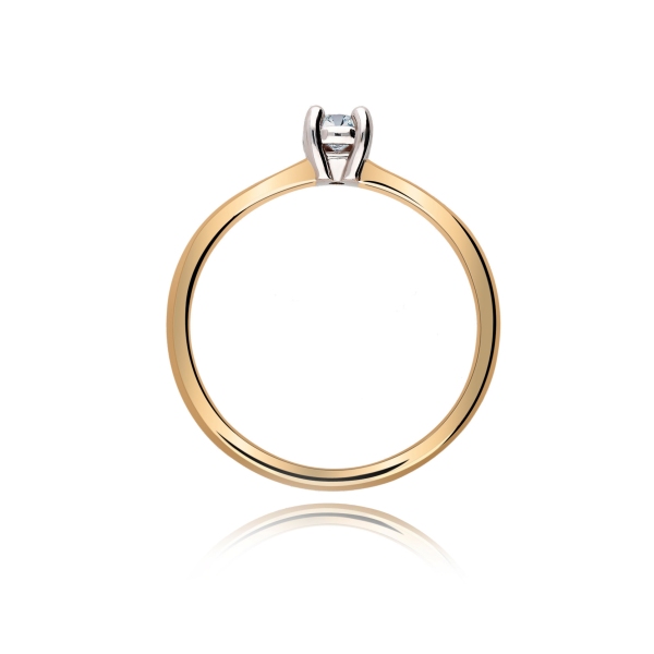Pierścionek Złoty Z Brylantem 0,15ct RS0389
