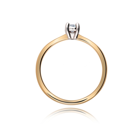 Pierścionek Złoty Z Brylantem 0,15ct RS0389