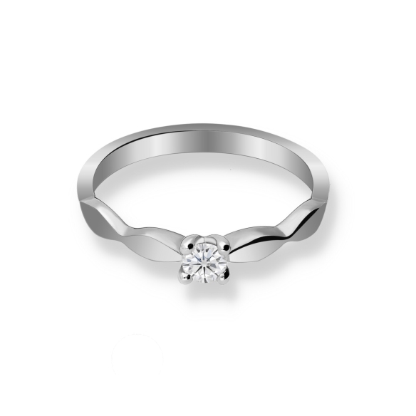 Pierścionek Złoty Z Brylantem 0,15ct RS0360