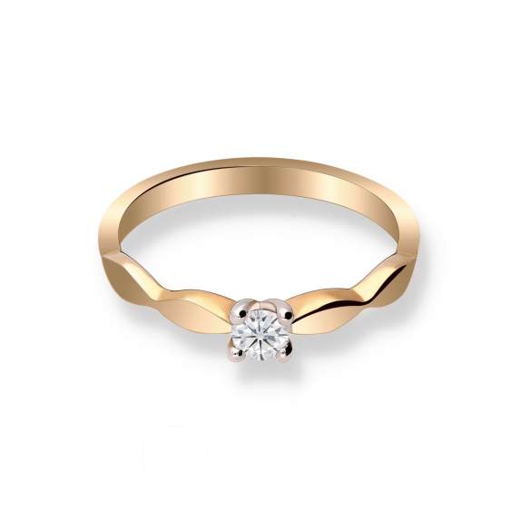 Pierścionek Złoty Z Brylantem 0,15ct RS0360