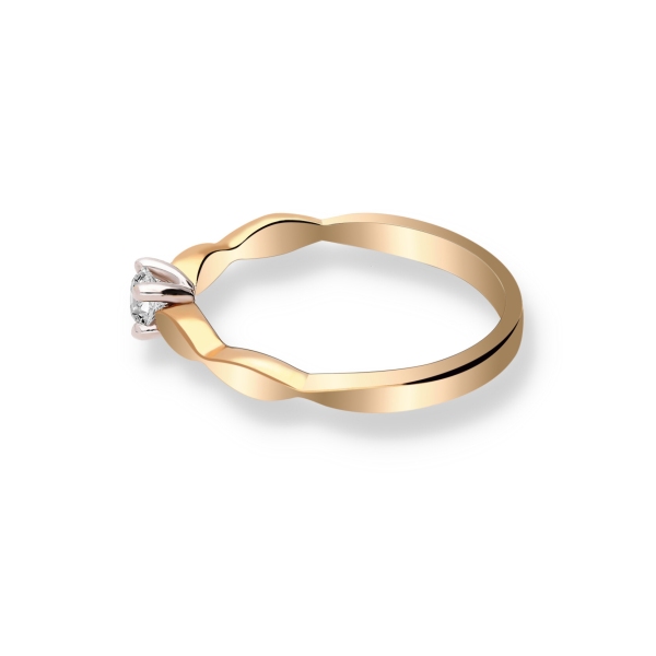 Pierścionek Złoty Z Brylantem 0,15ct RS0360