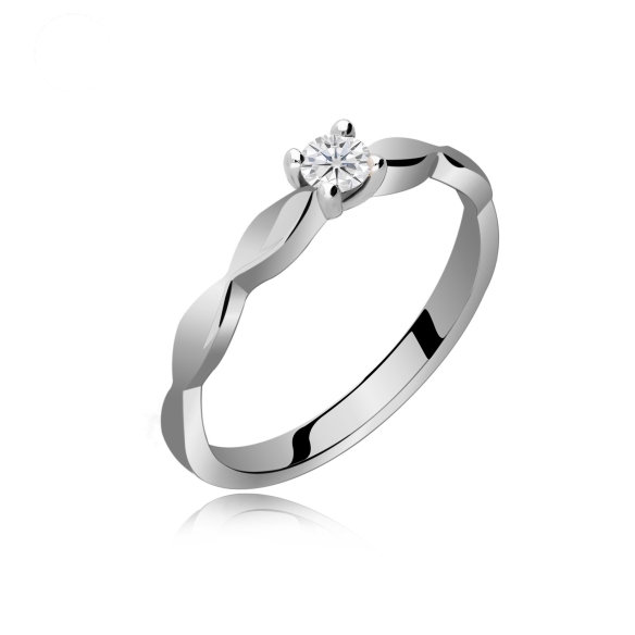 Pierścionek Złoty Z Brylantem 0,15ct RS0360