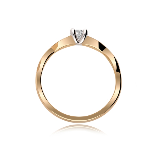 Pierścionek Złoty Z Brylantem 0,15ct RS0360