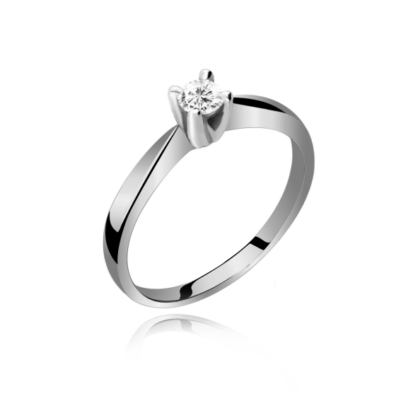Pierścionek Złoty Z Brylantem 0,15ct RS0195
