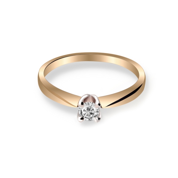 Pierścionek Złoty Z Brylantem 0,15ct RS0195