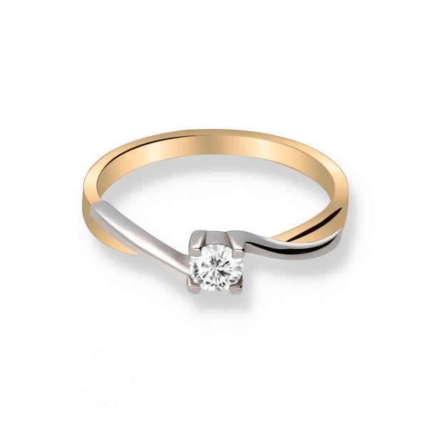 Pierścionek Złoty Z Brylantem 0,20ct RS0248