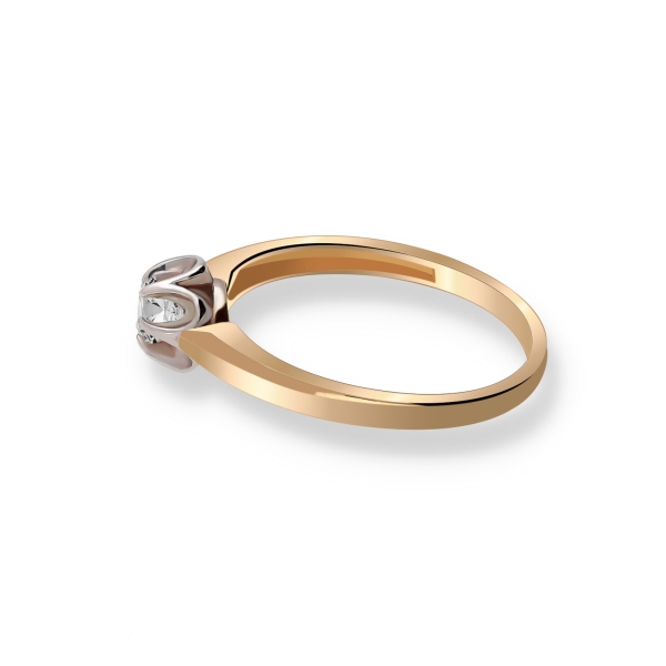 Pierścionek Złoty Z Brylantem 0,15ct RS0157