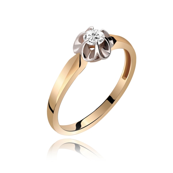 Pierścionek Złoty Z Brylantem 0,15ct RS0157