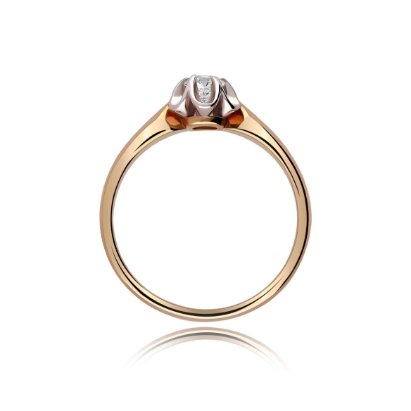 Pierścionek Złoty Z Brylantem 0,15ct RS0157