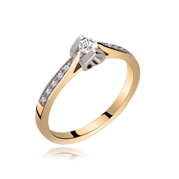 Pierścionek Złoty Z Brylantami 0,15ct RS0383BIS