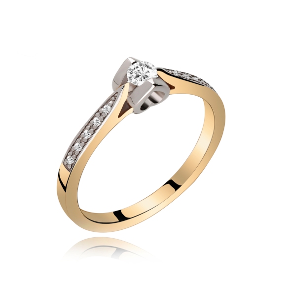 Pierścionek Złoty Z Brylantami 0,15ct RS0383BIS