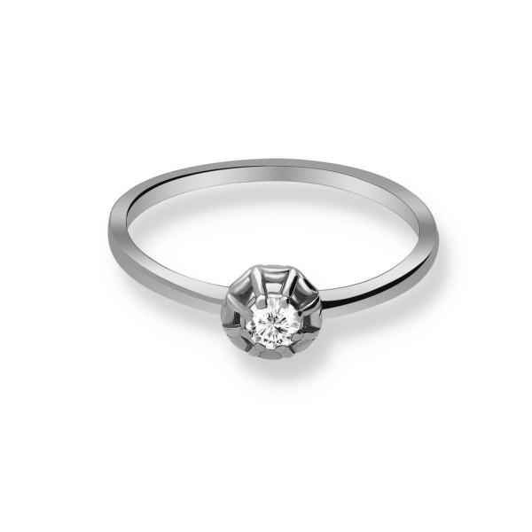 Pierścionek Złoty Z Brylantem 0,10ct RS0060