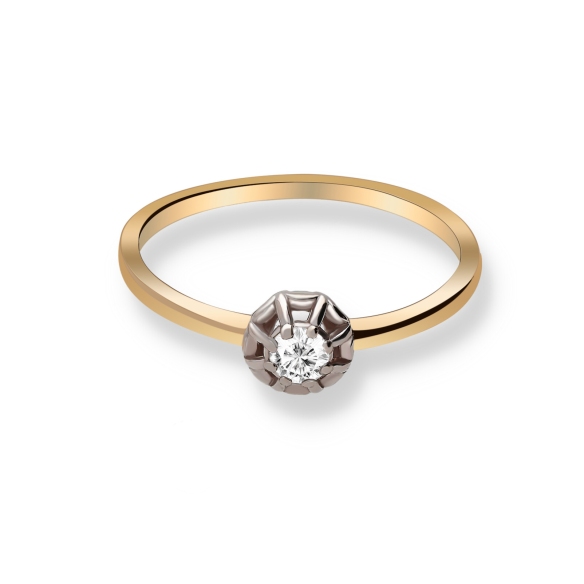 Pierścionek Złoty Z Brylantem 0,10ct RS0060